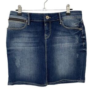 Mavi Denim Mini Skirt Womens S Blue Jean Casual Summer Y2K Straight Distressed